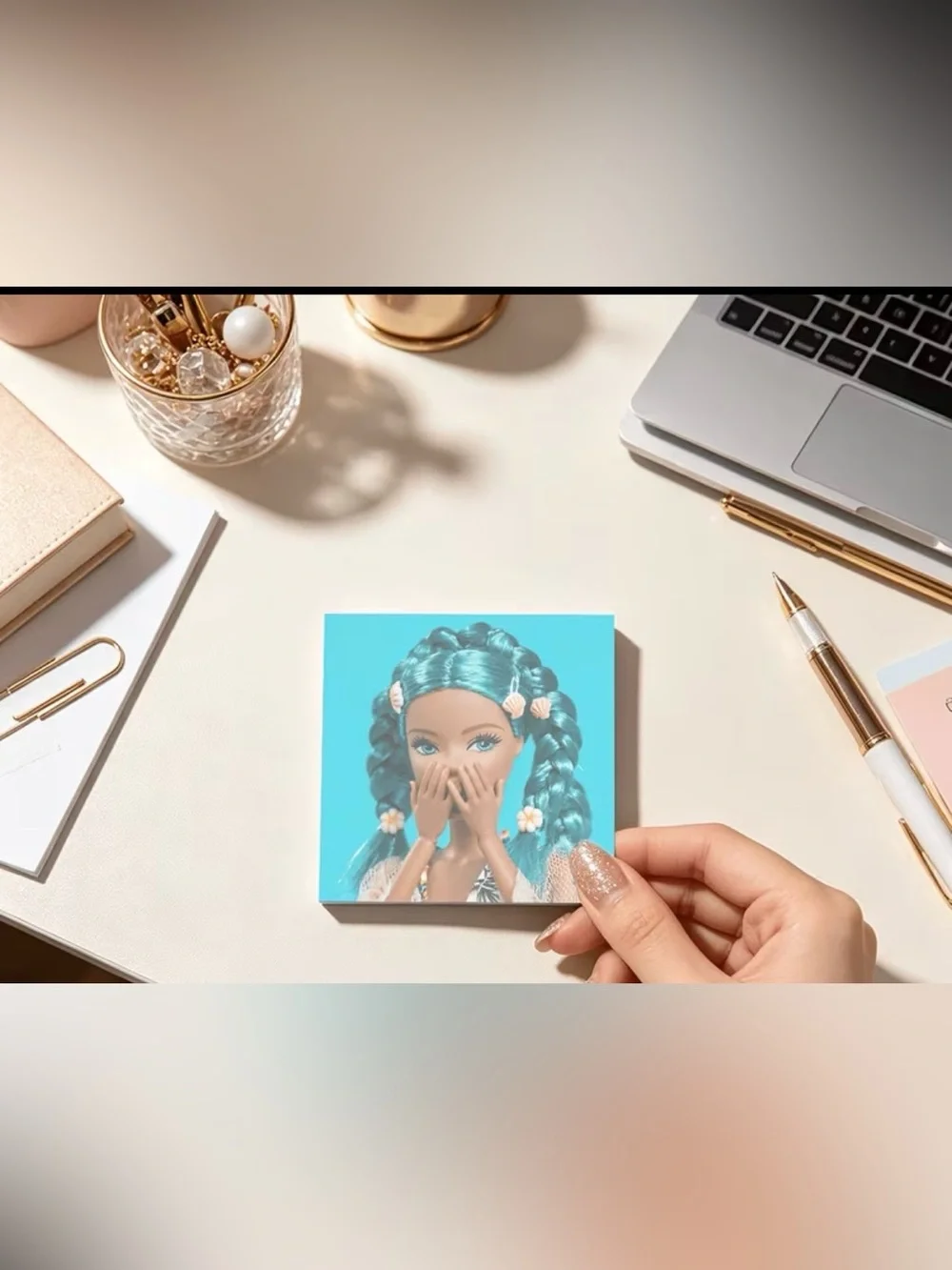 Funny Doll Face Sticky Notes – 50 Sheets